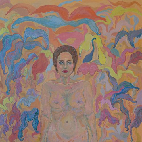 La madre renace, óleo sobre lienzo, 60 x 60cm, 2023